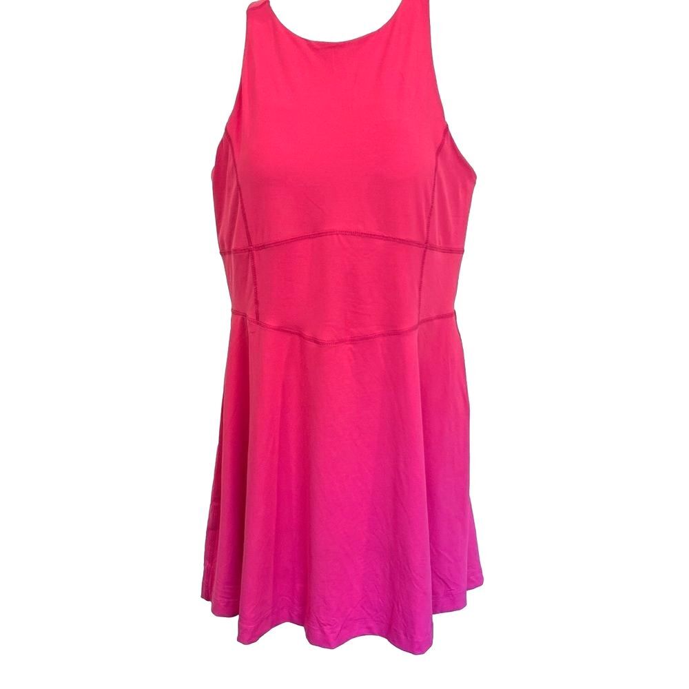 Rae Mode Plus Size Butter Feel Romper Dress with keyhole Hot Pink - Picture 2 of 5